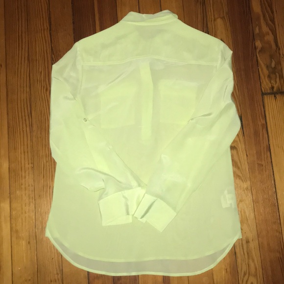 Green Silk Ann Taylor blouse - size 0 - Picture 5 of 5